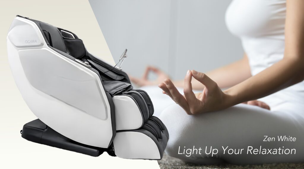 Zen white massage chair